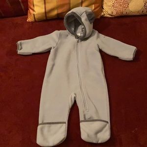 Columbia fleece onesie bear hat 6-12M